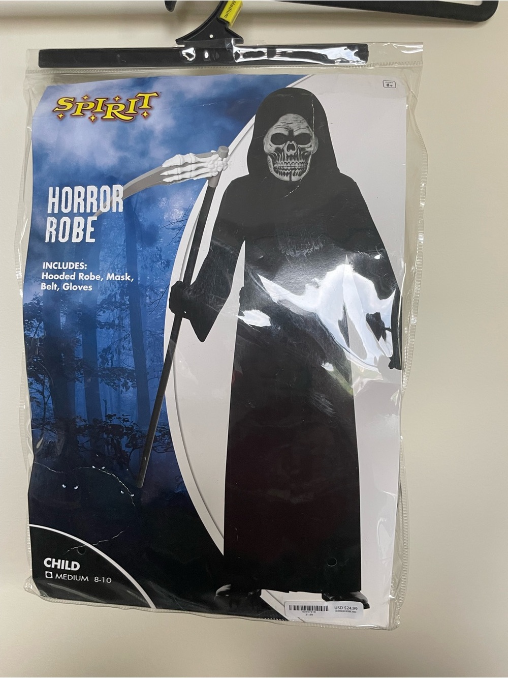 Spirit Horror Robe Costume - Black
